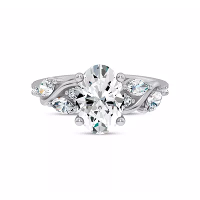 Hayden Curved Vine Lab Engagement Ring