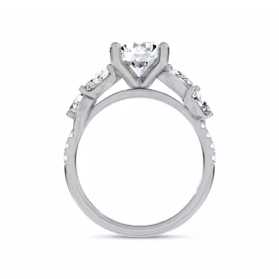 Hayden Curved Vine Diamond Engagement Ring