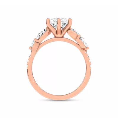 Hayden Curved Vine Lab Engagement Ring
