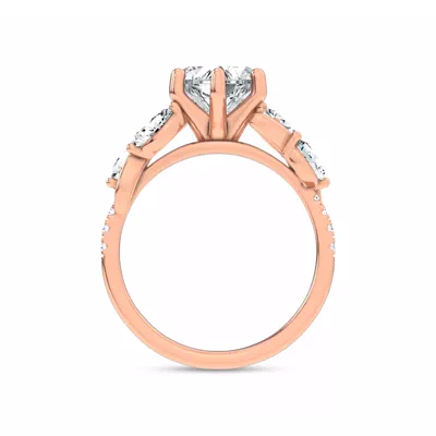 Hayden Curved Vine Lab Engagement Ring