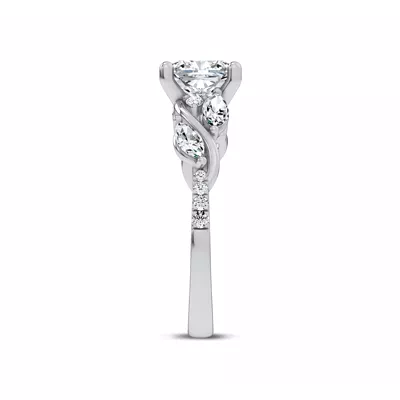 Hayden Curved Vine Lab Engagement Ring