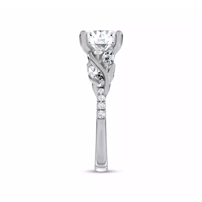 Hayden Curved Vine Lab Engagement Ring