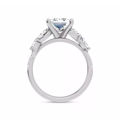 Hayden Curved Vine Lab Engagement Ring