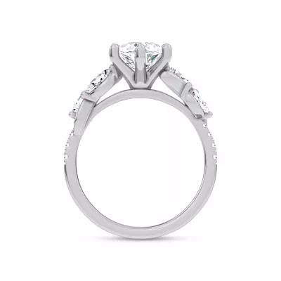 Hayden Curved Vine Lab Engagement Ring