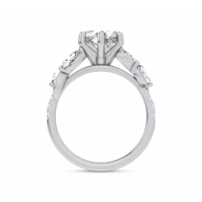 Hayden Curved Vine Lab Engagement Ring