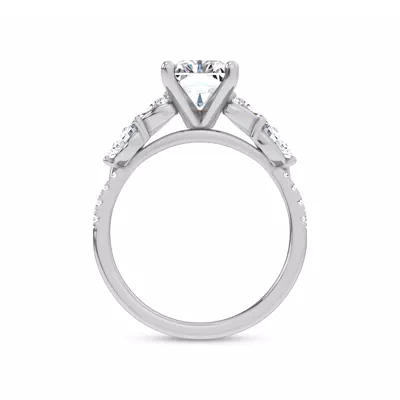 Hayden Curved Vine Lab Engagement Ring