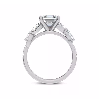 Hayden Curved Vine Lab Engagement Ring