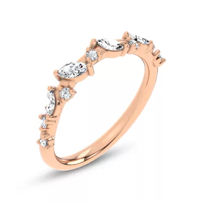 Hayley Scattered Diamond Band