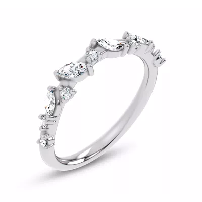 Hayley Scattered Lab Diamond Band