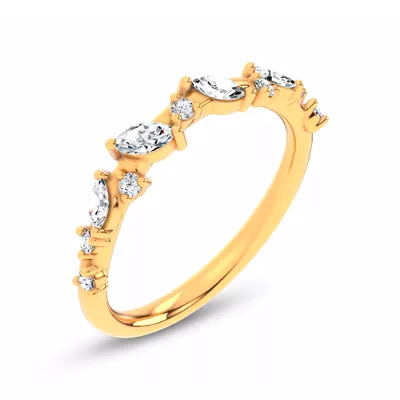 Hayley Scattered Lab Diamond Band