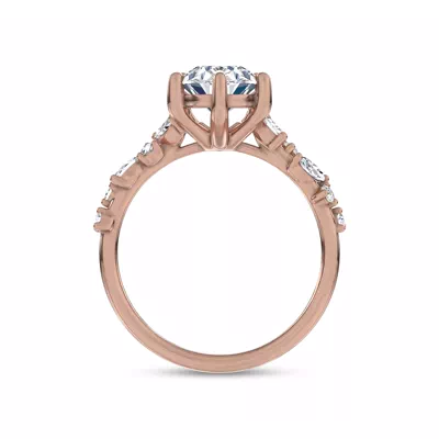 Hayley Scattered Lab Diamond Engagement Ring