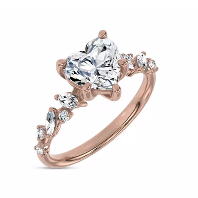 Hayley Scattered Lab Diamond Engagement Ring