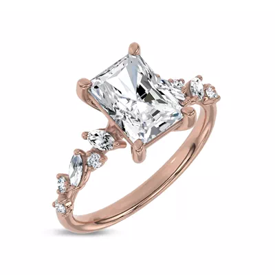 Hayley Scattered Lab Diamond Engagement Ring