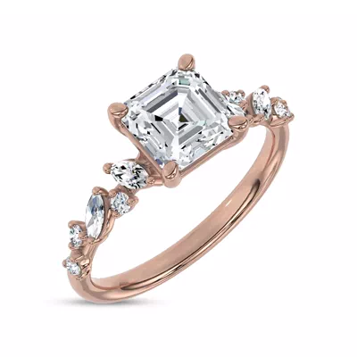 Hayley Scattered Lab Diamond Engagement Ring