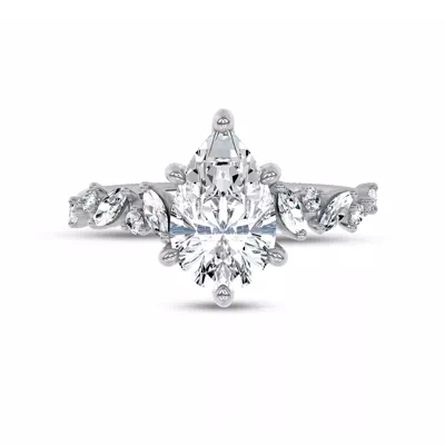 Hayley Scattered Lab Diamond Engagement Ring