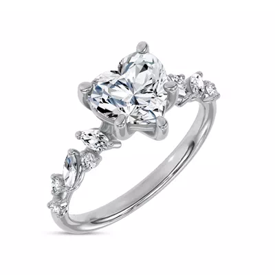Hayley Scattered Lab Diamond Engagement Ring