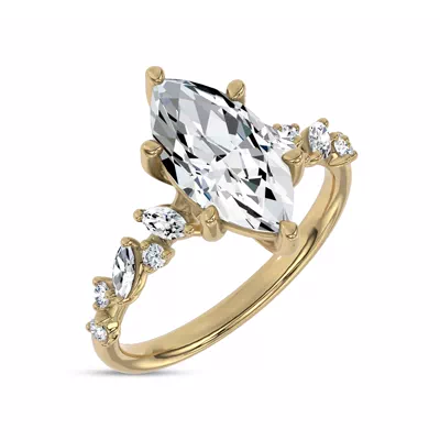 Hayley Scattered Lab Diamond Engagement Ring