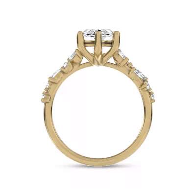 Hayley Scattered Lab Diamond Engagement Ring