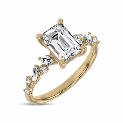 Hayley Scattered Lab Diamond Engagement Ring