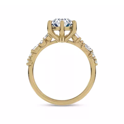 Hayley Scattered Lab Diamond Engagement Ring