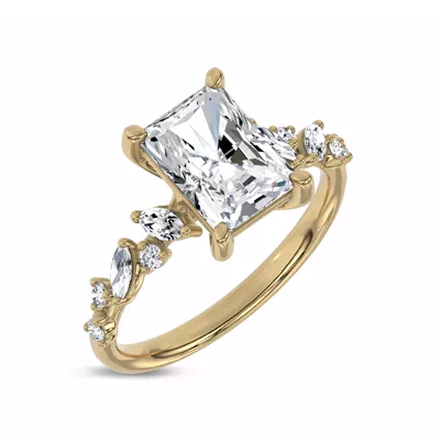 Hayley Scattered Lab Diamond Engagement Ring