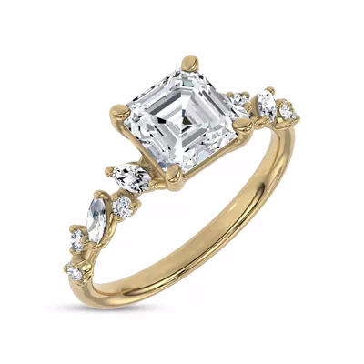 Hayley Scattered Lab Diamond Engagement Ring
