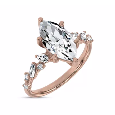 Hayley Scattered Lab Diamond Engagement Ring
