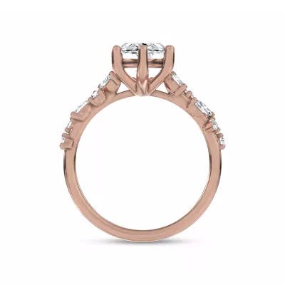 Hayley Scattered Lab Diamond Engagement Ring