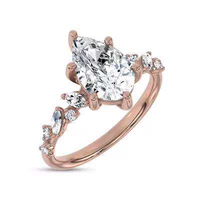 Hayley Scattered Lab Diamond Engagement Ring