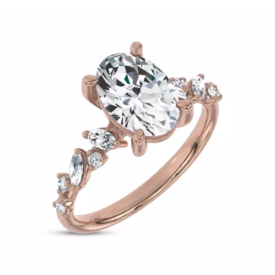 Hayley Scattered Lab Diamond Engagement Ring