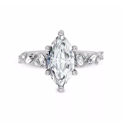 Hayley Scattered Lab Diamond Engagement Ring