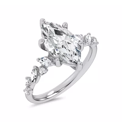 Hayley Scattered Lab Diamond Engagement Ring