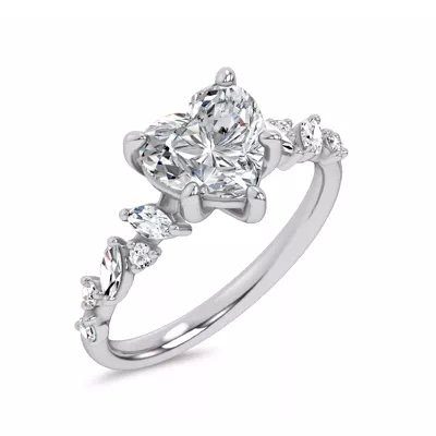 Hayley Scattered Lab Diamond Engagement Ring