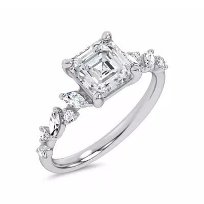 Hayley Scattered Lab Diamond Engagement Ring