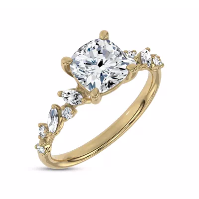 Hayley Scattered Lab Diamond Engagement Ring