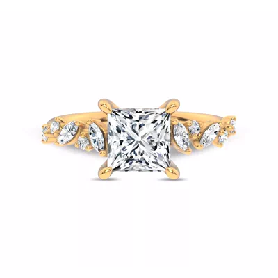 Hayley Scattered Lab Diamond Engagement Ring