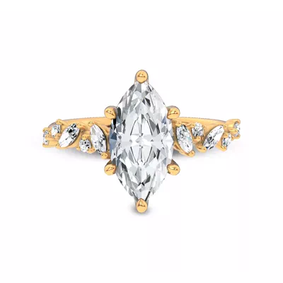 Hayley Scattered Lab Diamond Engagement Ring