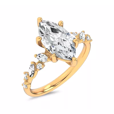 Hayley Scattered Lab Diamond Engagement Ring