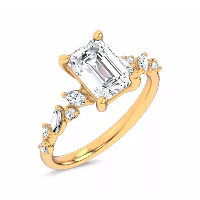 Hayley Scattered Lab Diamond Engagement Ring