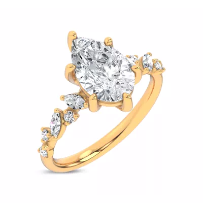 Hayley Scattered Lab Diamond Engagement Ring