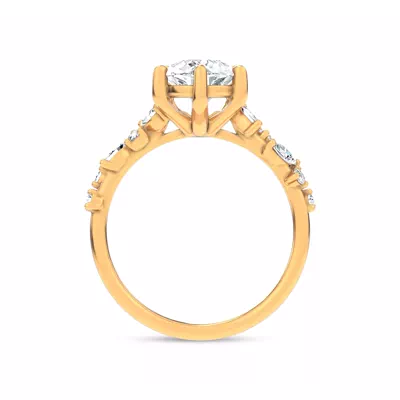 Hayley Scattered Lab Diamond Engagement Ring
