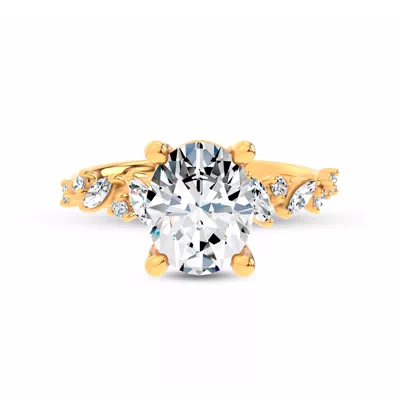 Hayley Scattered Lab Diamond Engagement Ring