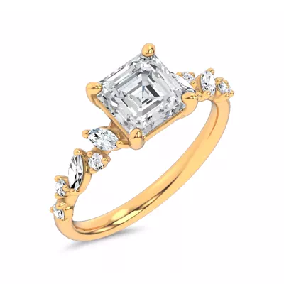 Hayley Scattered Lab Diamond Engagement Ring