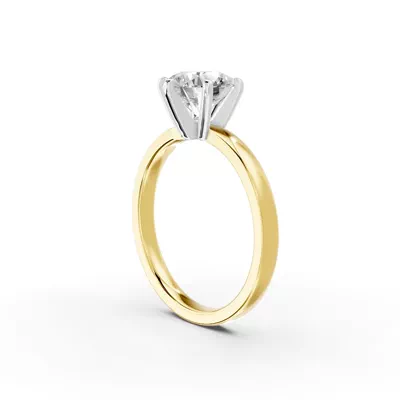Boda Six-Prong Comfort-Fit Engagement Ring (2mm)