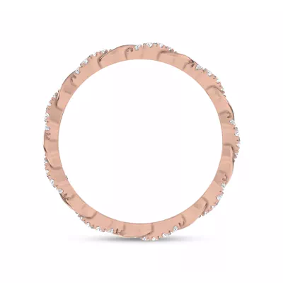 Woven Love Pavé Lab Diamond Eternity Band by Christian Siriano