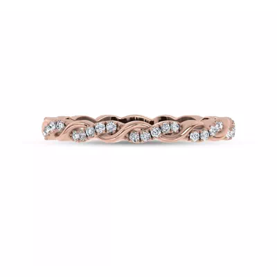 Woven Love Pavé Diamond Eternity Band by Christian Siriano