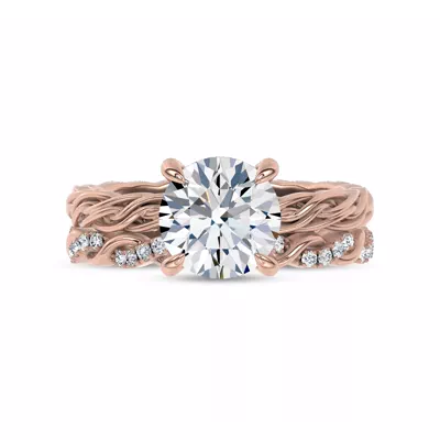 Woven Love Pavé Diamond Eternity Band by Christian Siriano