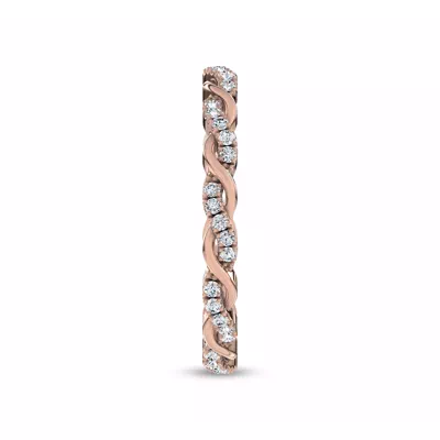 Woven Love Pavé Diamond Eternity Band by Christian Siriano