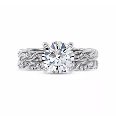 Woven Love Pavé Diamond Eternity Band by Christian Siriano