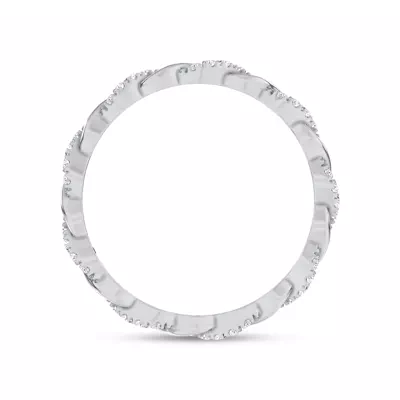 Woven Love Pavé Diamond Eternity Band by Christian Siriano